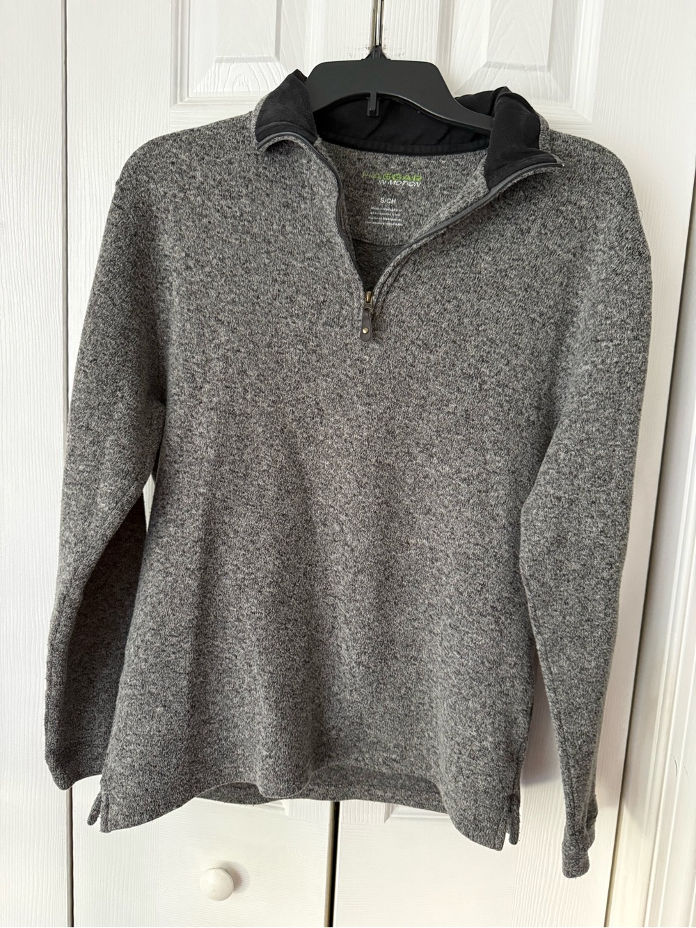 Men's Quarter-Zip Grey Sweater